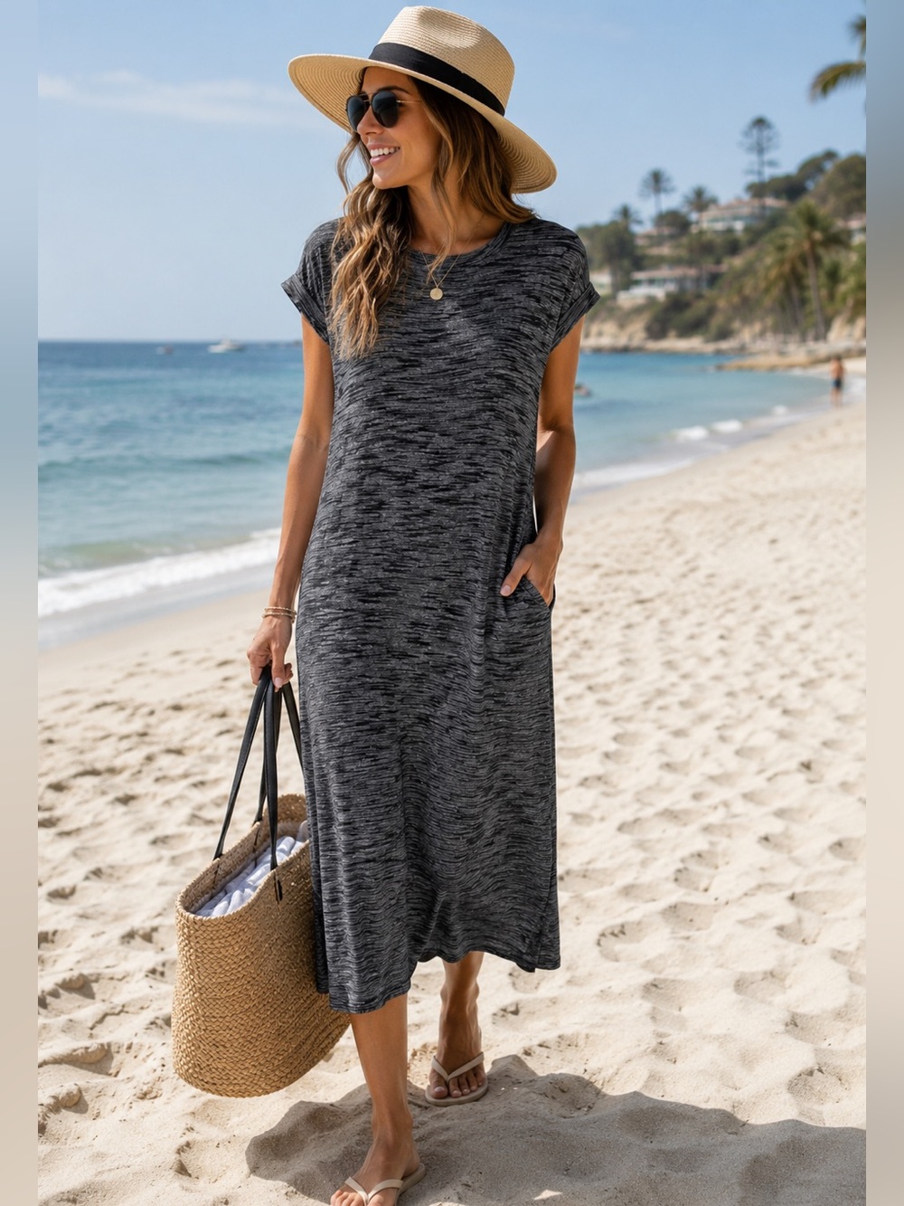 Bella Dahl Heather Gray Long Maxi Dress – Size M soft fabric - Picture 1 of 4